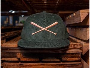 Double Drop Crossed Bats Logo January 2023 59Fifty Fitted Hat by JustFitteds x New Era Front