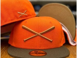 Double Drop Crossed Bats Logo January 2023 59Fifty Fitted Hat by JustFitteds x New Era Logo