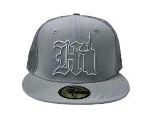 Hi Kam Grey Mesh 59Fifty Fitted Hat by 808allday x New Era Front