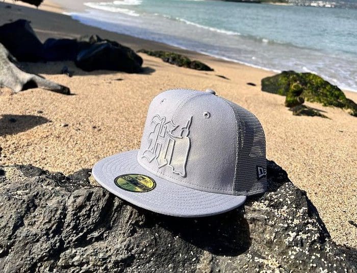 Hi Kam Grey Mesh 59Fifty Fitted Hat by 808allday x New Era