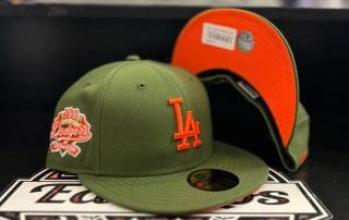 Los Angeles Dodgers 100th Anniversary Rifle Green 59Fifty Fitted Hat by MLB x New Era