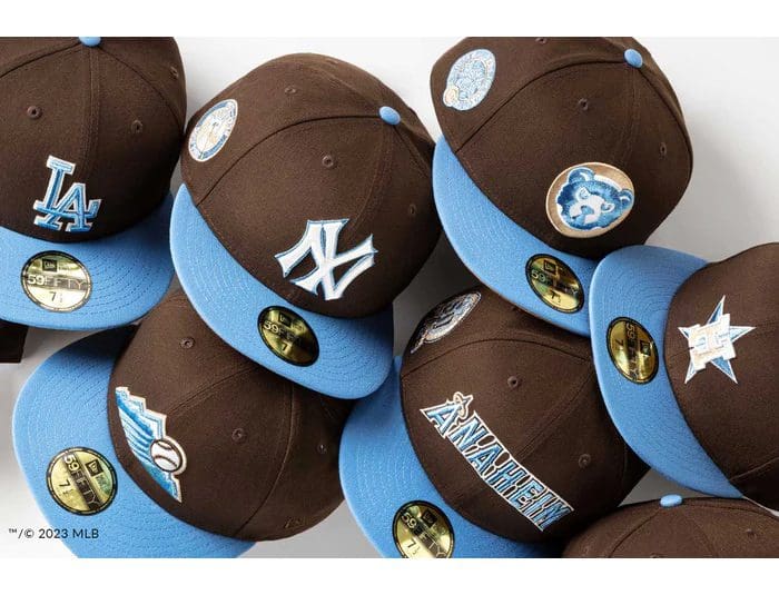 MLB Walnut Sky 59Fifty Fitted Hat Collection by MLB x New Era
