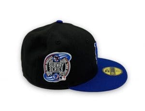 New York Mets 2000 Subway Series Black Blue 59Fifty Fitted Hat by MLB x New Era Patch