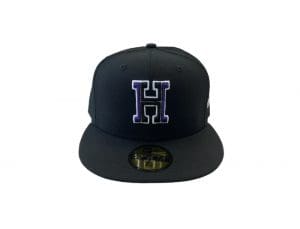 Palisade Black Purple 59Fifty Fitted Hat by Fitted Hawaii x New Era Front