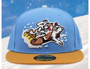 Sled Dogs Sky Blue Tan 59Fifty Fitted Hat by Noble North x New Era