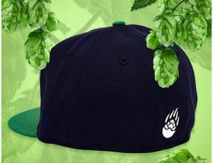 Bear Hops Navy Kelly Green 59Fifty Fitted Hat by Noble North x New Era Back