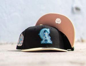 California Angels 35th Anniversary Black Butter Blush 59Fifty Fitted Hat by MLB x New Era