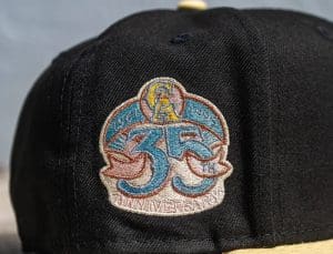 California Angels 35th Anniversary Black Butter Blush 59Fifty Fitted Hat by MLB x New Era Patch