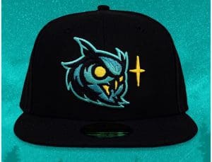 Great Horned Owl Black 59Fifty Fitted Hat by Noble North x New Era Front