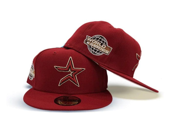 Houston Astros 2005 World Series Brick Red 59Fifty Fitted Hat by MLB x New Era