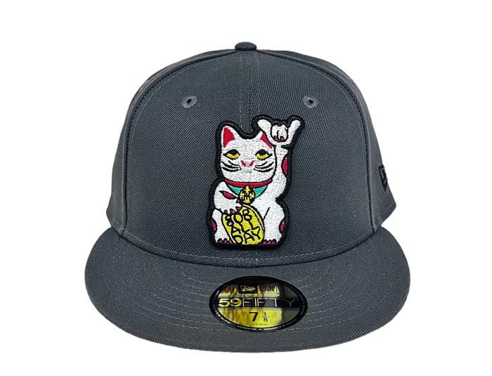 Lucky Cat Graphite 59Fifty Fitted Hat by 808allday x New Era