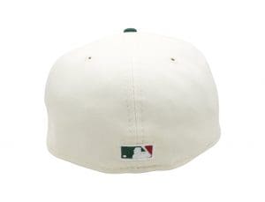 Seattle Mariners Marineros Chrome White Dark Green 59Fifty Fitted Hat by MLB x New Era Back