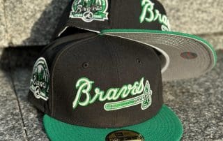 Atlanta Braves 40th Anniversary Black Green 59Fifty Fitted Hat by MLB x New Era