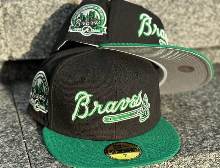 Men's New Era Green Atlanta Braves White Logo 59FIFTY Fitted Hat