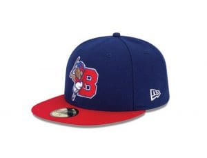 Buffalo Bisons Blue Red 59Fifty Fitted Hat by MiLB x New Era Left