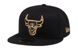 Chicago Bulls All About Black And Gold 59Fifty Fitted Hat by NBA x New Era