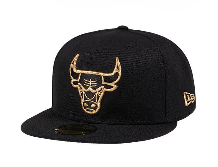 Chicago Bulls All About Black And Gold 59Fifty Fitted Hat by NBA x New Era