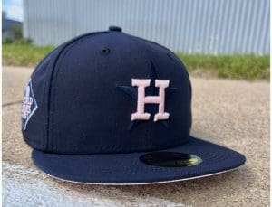 Houston Astros 2017 World Series Navy Pink 59Fifty Fitted Hat by MLB x New Era Front