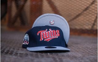Minnesota Twins 60th Anniversary Navy Cement 59Fifty Fitted Hat by MLB x New Era