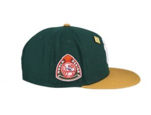 New York Yankees 1950 World Series Green Brown 59Fifty Fitted Hat by MLB x New Era Patch