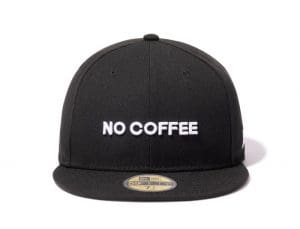 No Coffee Black 59Fifty Fitted Hat by No Coffee x New Era Front