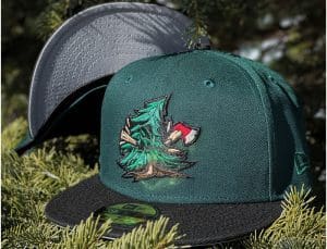 Noble Pines Dark Green Black 59Fifty Fitted Hat by Noble North x New Era Front