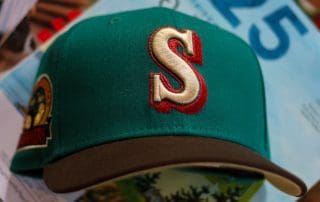 Seattle Mariners 30th Anniversary Emerald Green Walnut 59Fifty Fitted Hat by MLB x New Era