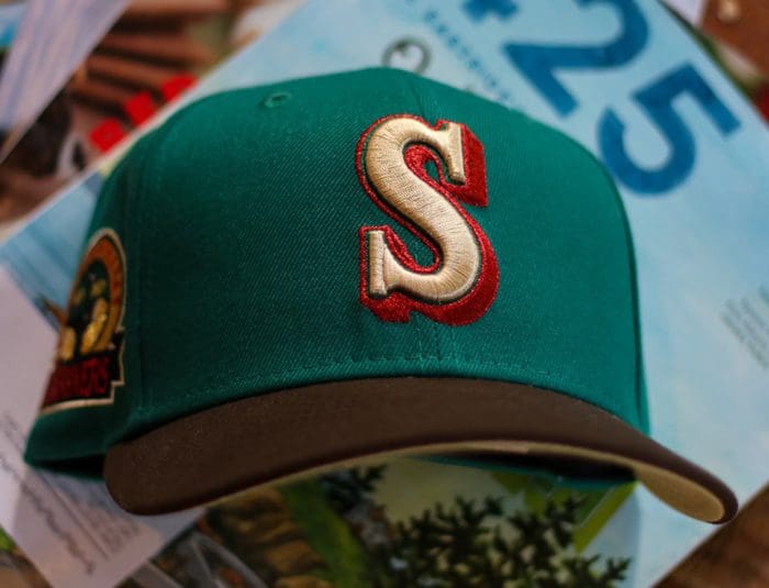 Seattle Mariners 30th Anniversary Emerald Green Walnut 59Fifty Fitted Hat by MLB x New Era