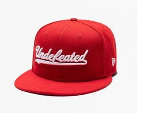 Undefeated Baseball Logo 59Fifty Fitted Hat by Undefeated x New Era Red