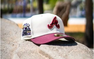 Atlanta Braves 2000 All-Star Game Off-White Burgundy 59Fifty Fitted Hat by MLB x New Era