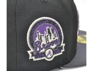 Atlanta Braves 40th Anniversary Black Dark Graphite 59Fifty Fitted Hat by MLB x New Era Patch