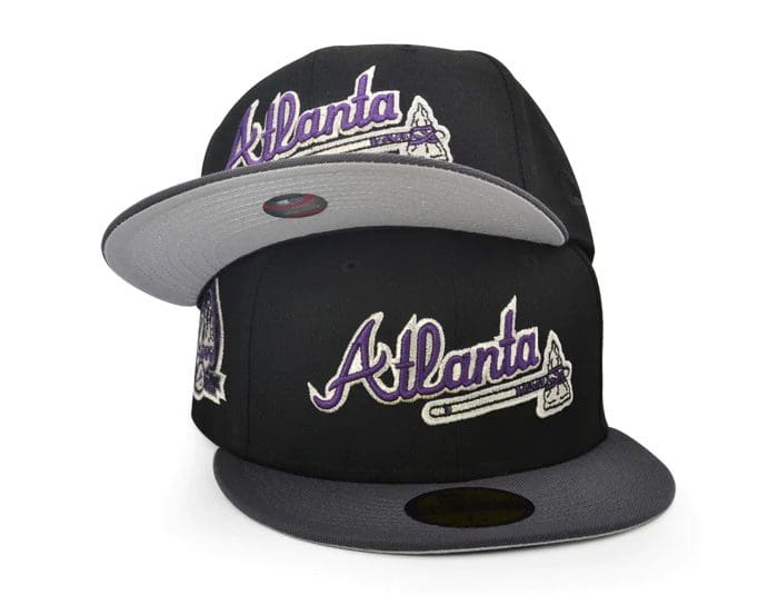 Atlanta Braves 40th Anniversary Black Dark Graphite 59Fifty Fitted