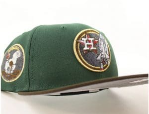 Houston Astros Apollo 11 Mountain Green Walnut 59Fifty Fitted Hat by MLB x New Era Right