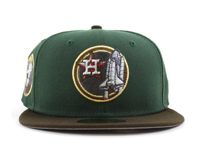 Houston Astros Apollo 11 Mountain Green Walnut 59Fifty Fitted Hat by MLB x New Era