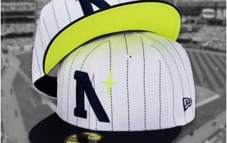 North Star White Navy Pinstripe 59Fifty Fitted Hat by Noble North x New Era