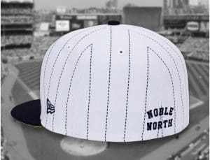 North Star White Navy Pinstripe 59Fifty Fitted Hat by Noble North x New Era Back
