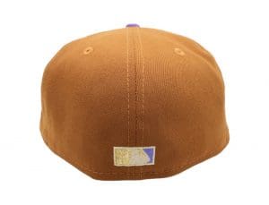 Seattle Mariners 30th Anniversary Toasted Peanut Varsity Purple 59Fifty Fitted Hat by MLB x New Era Back