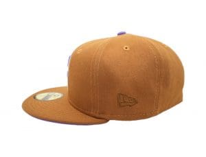 Seattle Mariners 30th Anniversary Toasted Peanut Varsity Purple 59Fifty Fitted Hat by MLB x New Era Side