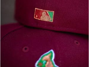 St. Louis Cardinals 125th Anniversary Burgundy Emerald 59Fifty Fitted Hat by MLB x New Era Back