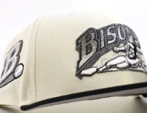 Buffalo Bisons Buffalo B Chrome White Black 59Fifty Fitted Hat by MiLB x New Era
