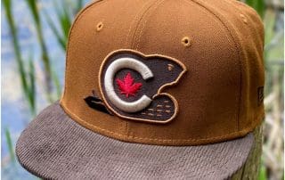 Canadian Beaver Brown Walnut Corduroy 59Fifty Fitted Hat by Noble North x New Era