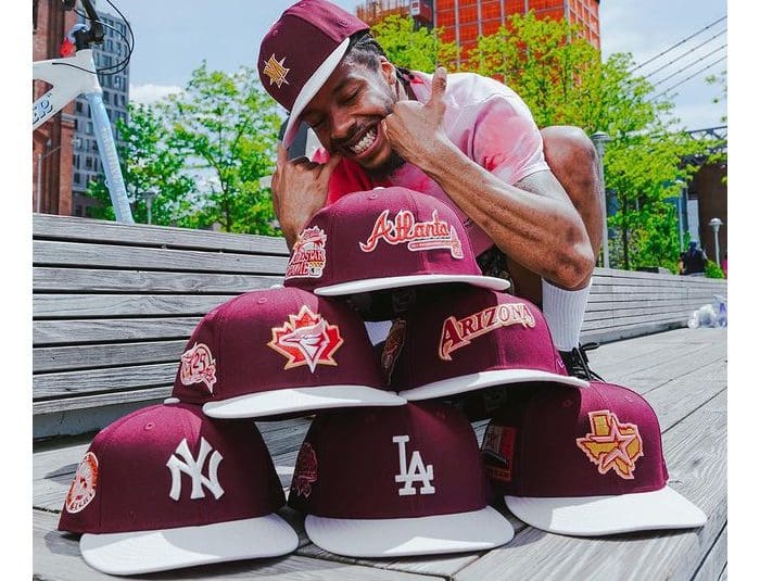 MLB Black And Burgundy Two Tones 59Fifty Fitted Hat Collection by MLB x New  Era