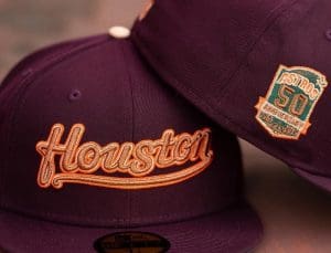 Houston Astros Copper Panic 59Fifty Fitted Hat by MLB x New Era Front