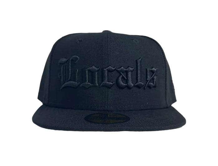 Locals Old English Black 59Fifty Fitted Hat by 808allday x New Era