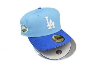 Los Angeles Dodgers Stadium 50th Anniversary Sky Royal Blue 59Fifty Fitted Hat by MLB x New Era Right