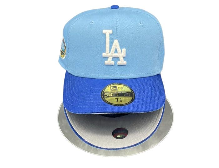 Los Angeles Dodgers Stadium 50th Anniversary Sky Royal Blue 59Fifty Fitted Hat by MLB x New Era
