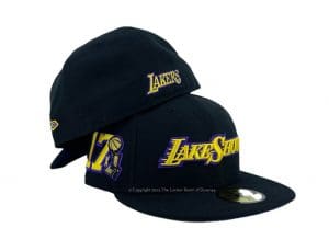Los Angeles Lakers 17x Lakeshow Black 59Fifty Fitted Hat by NBA x New Era
