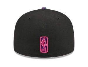 Los Angeles Lakers Dark Fantasy Neon Lotus Flower 59Fifty Fitted Hat by NBA x New Era Back