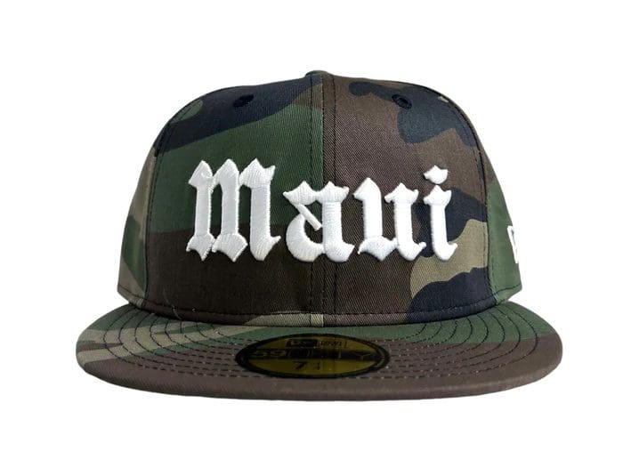 Maui Woodland Camo 59Fifty Fitted Hat by 808allday x New Era