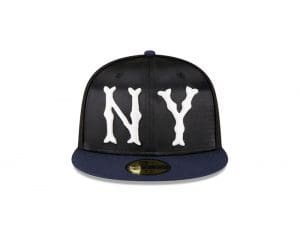 MLB Just Caps Black Satin 59Fifty Fitted Hat Collection by MLB x New Era Front